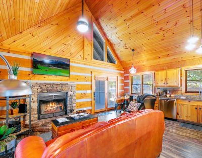 Chic Log Cabin – Fireplace Hot Tub Grill Jacuzzi