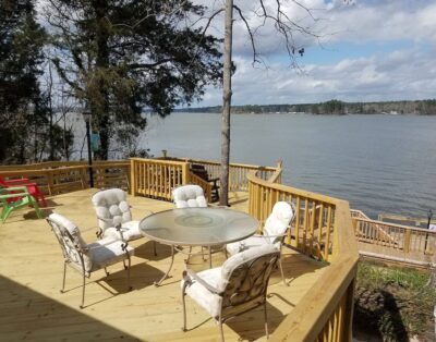 AWESOME view on lakefront property w/decks and dock on Lake Jordan