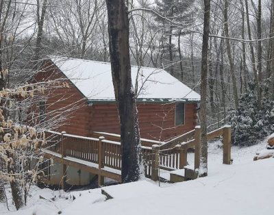 Soothing rapids await at Buck Creek Cabin off Parkway / I-77 near Fancy Gap, VA