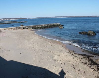 Walk to the beach at Black Point, Niantic, Ct.